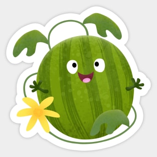 Cute happy smiling watermelon cartoon Sticker